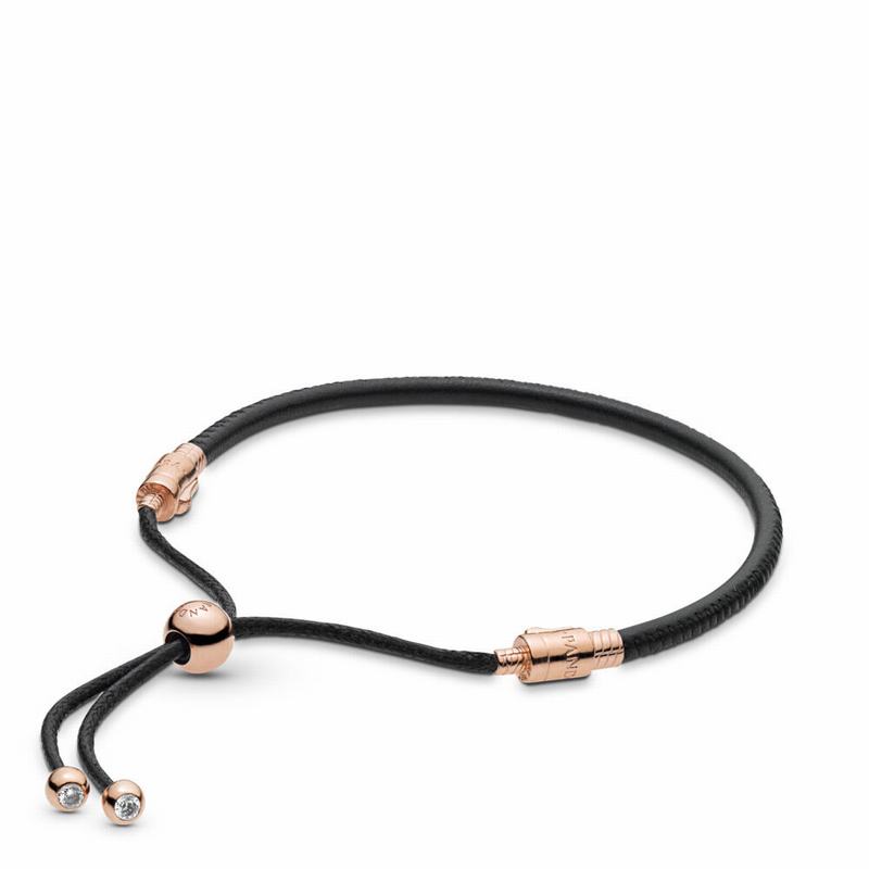 Pandora Australia Rose™ Sliding Leather Bracelet | RDGYUL704